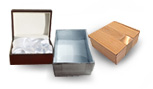 Wood and paper gift boxes
